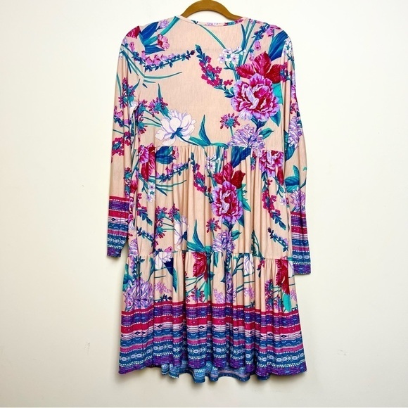 BE THE BEST YOU Taupe Floral Tiered Dress - Picture 4 of 10